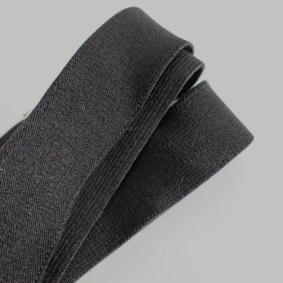 Suspender Men Black Clip on Y Back Stretch Elastic Silver Clip Adjustable Strap - Picture 6 of 8